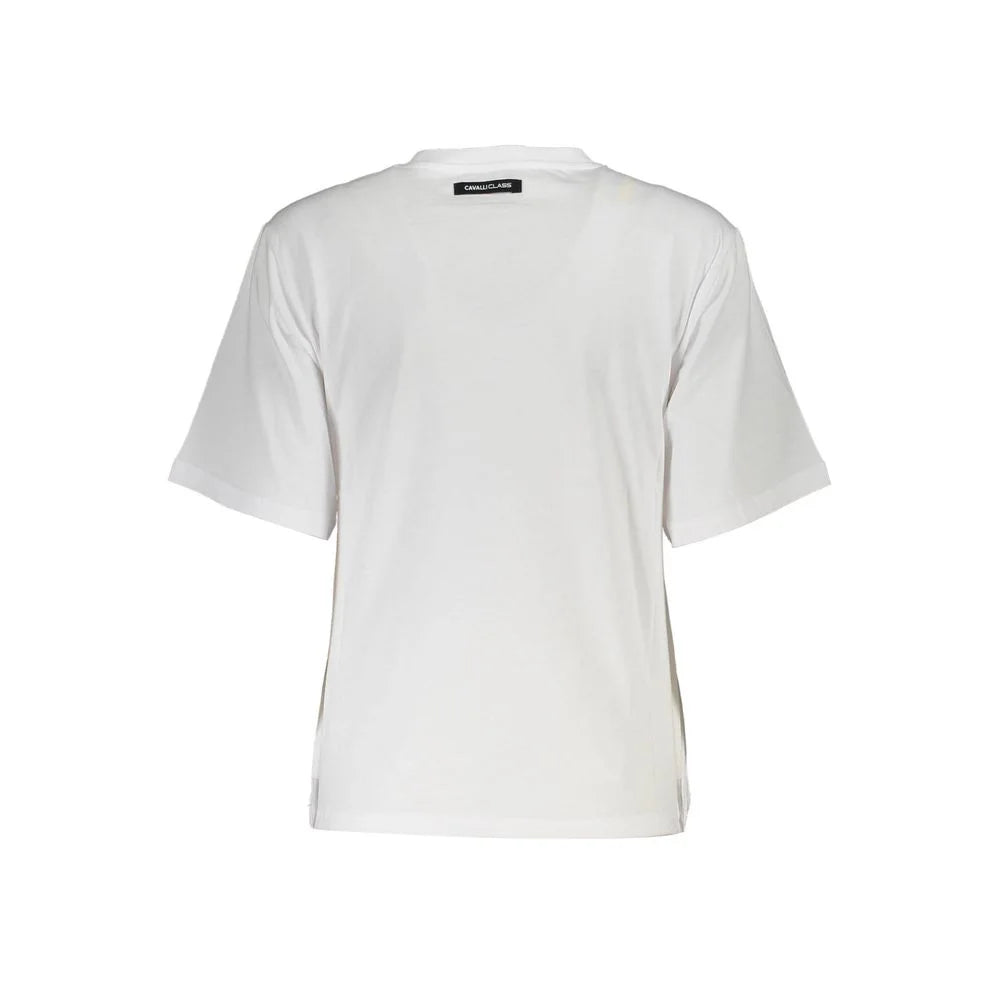 Cavalli Class White Cotton Women T-Shirt - XS