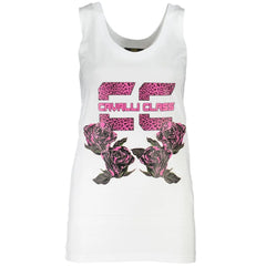 Cavalli Class White Cotton Women Top - Tank Tops