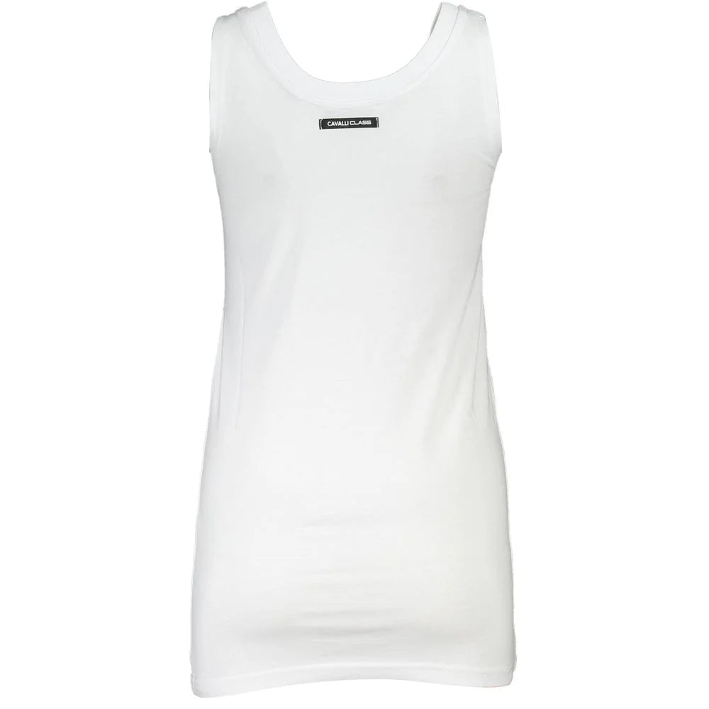 Cavalli Class White Cotton Women Top - Tank Tops