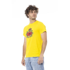 Cavalli Class Yellow Cotton Men T-Shirt - T-Shirts