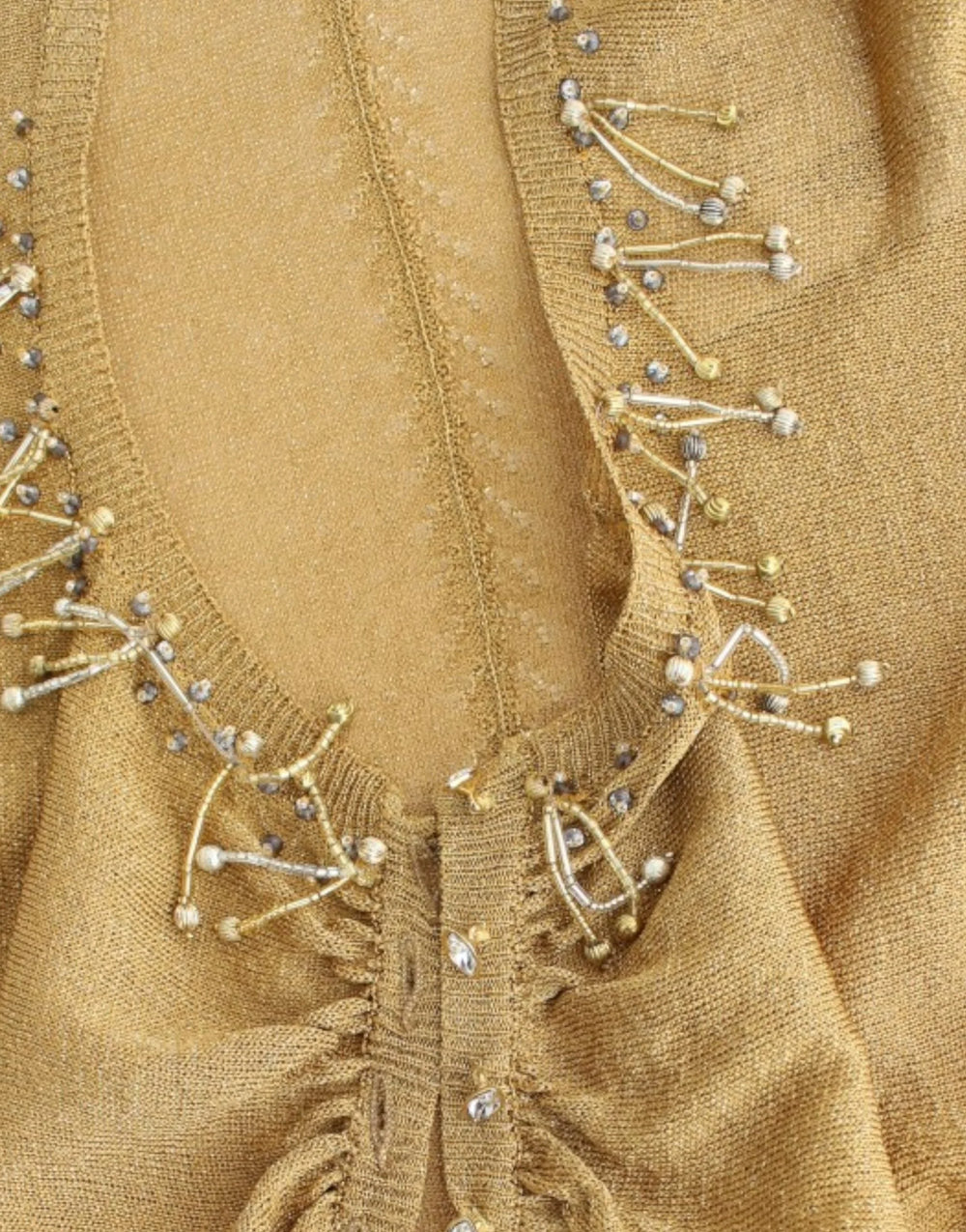 Cavalli Gold embellished gold shrug - IT42|M - Cardigans