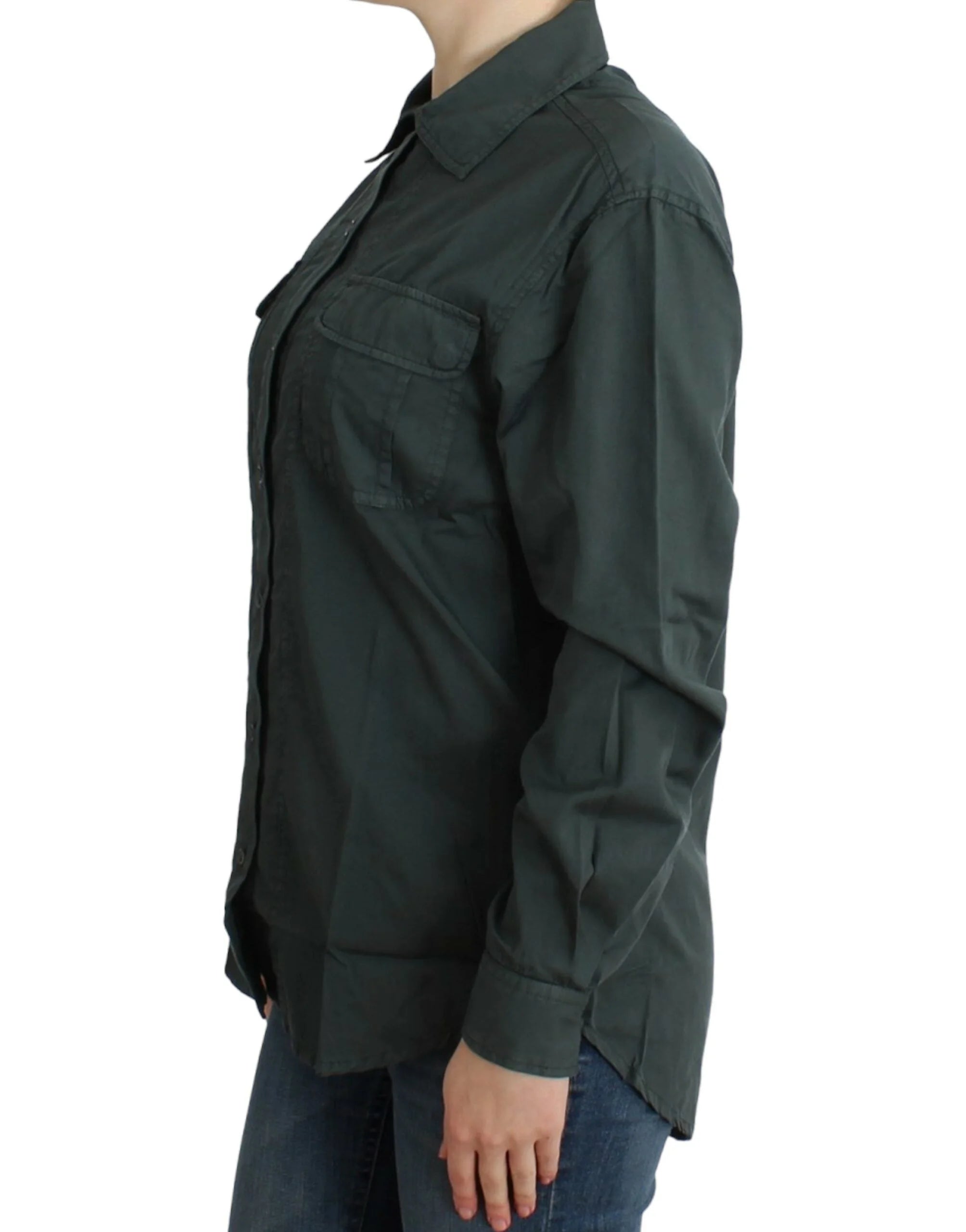 Cavalli Gray button down shirt - IT40|S - Shirts