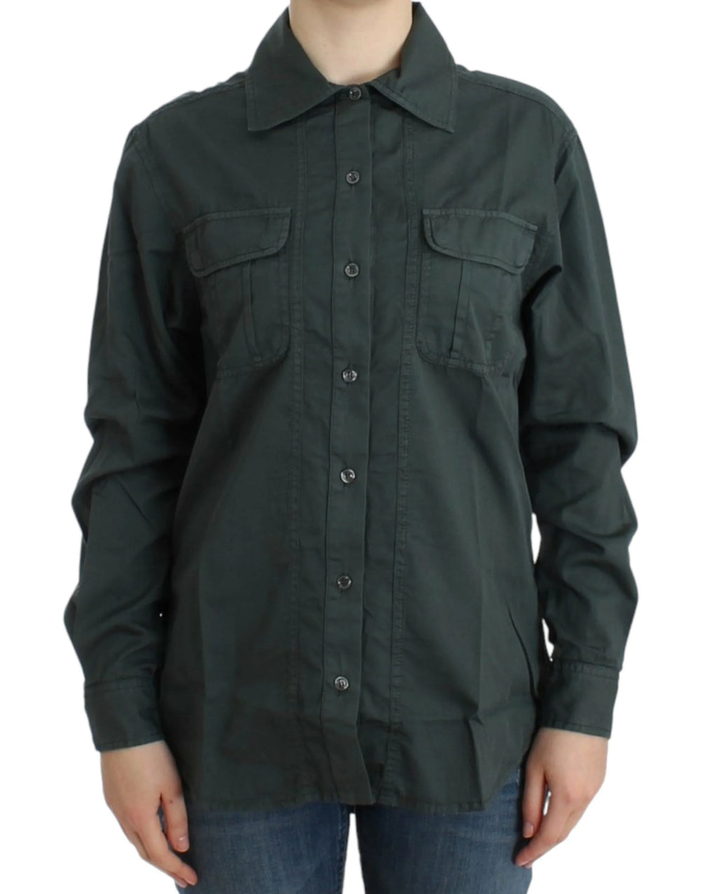 Cavalli Gray button down shirt - IT40|S - Shirts