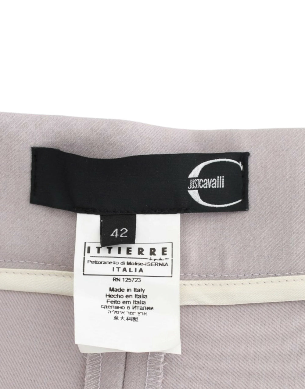 Cavalli Gray high waist pants - IT40|S - Trousers