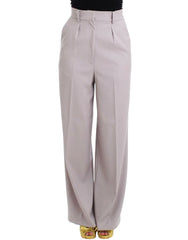 Cavalli Gray high waist pants - IT40|S - Trousers