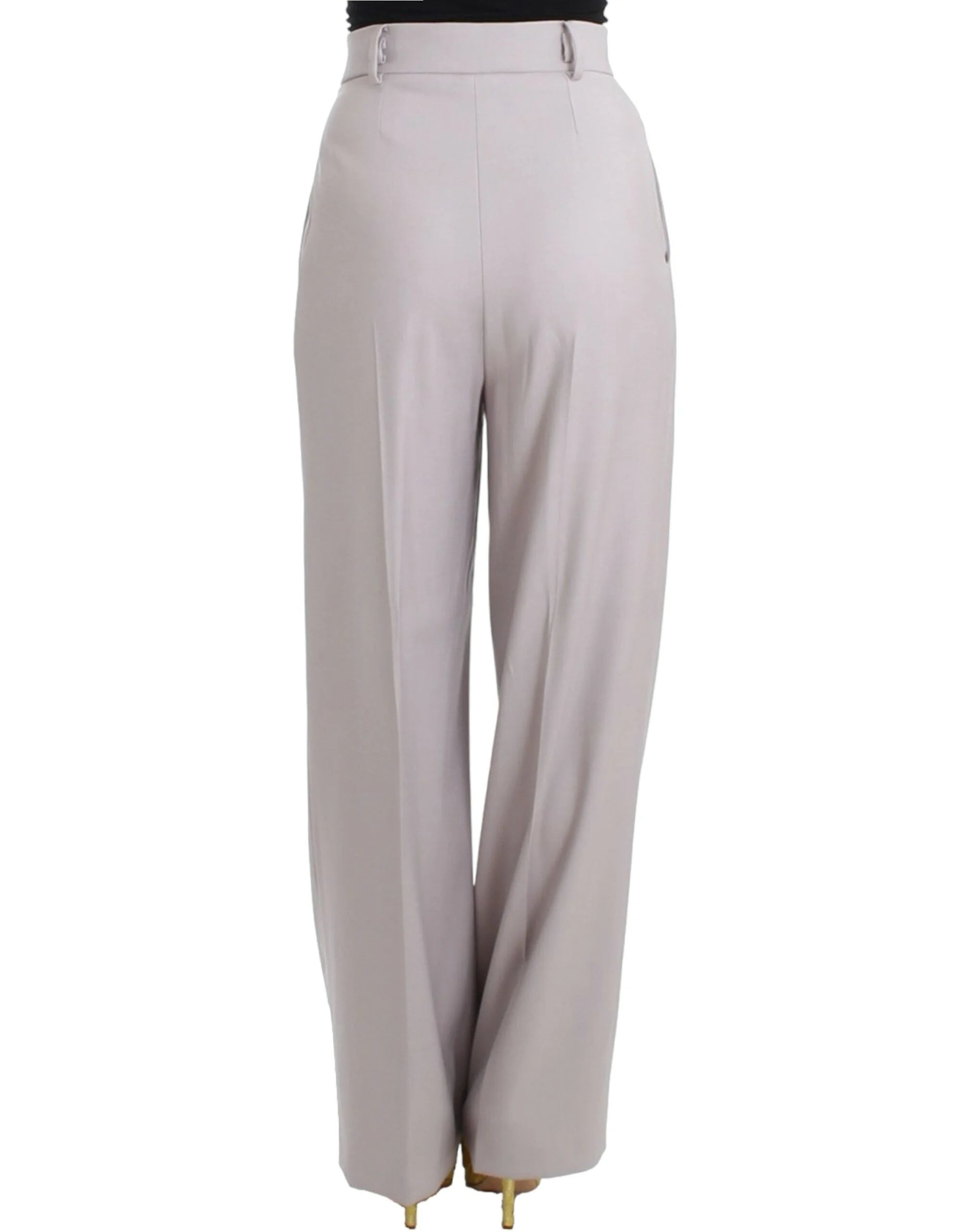 Cavalli Gray high waist pants - IT40|S - Trousers