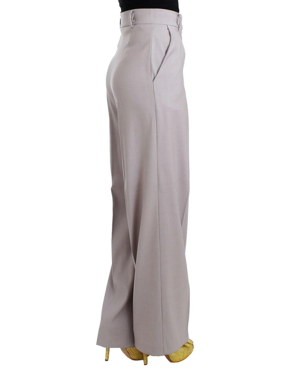 Cavalli Gray high waist pants - IT40|S - Trousers