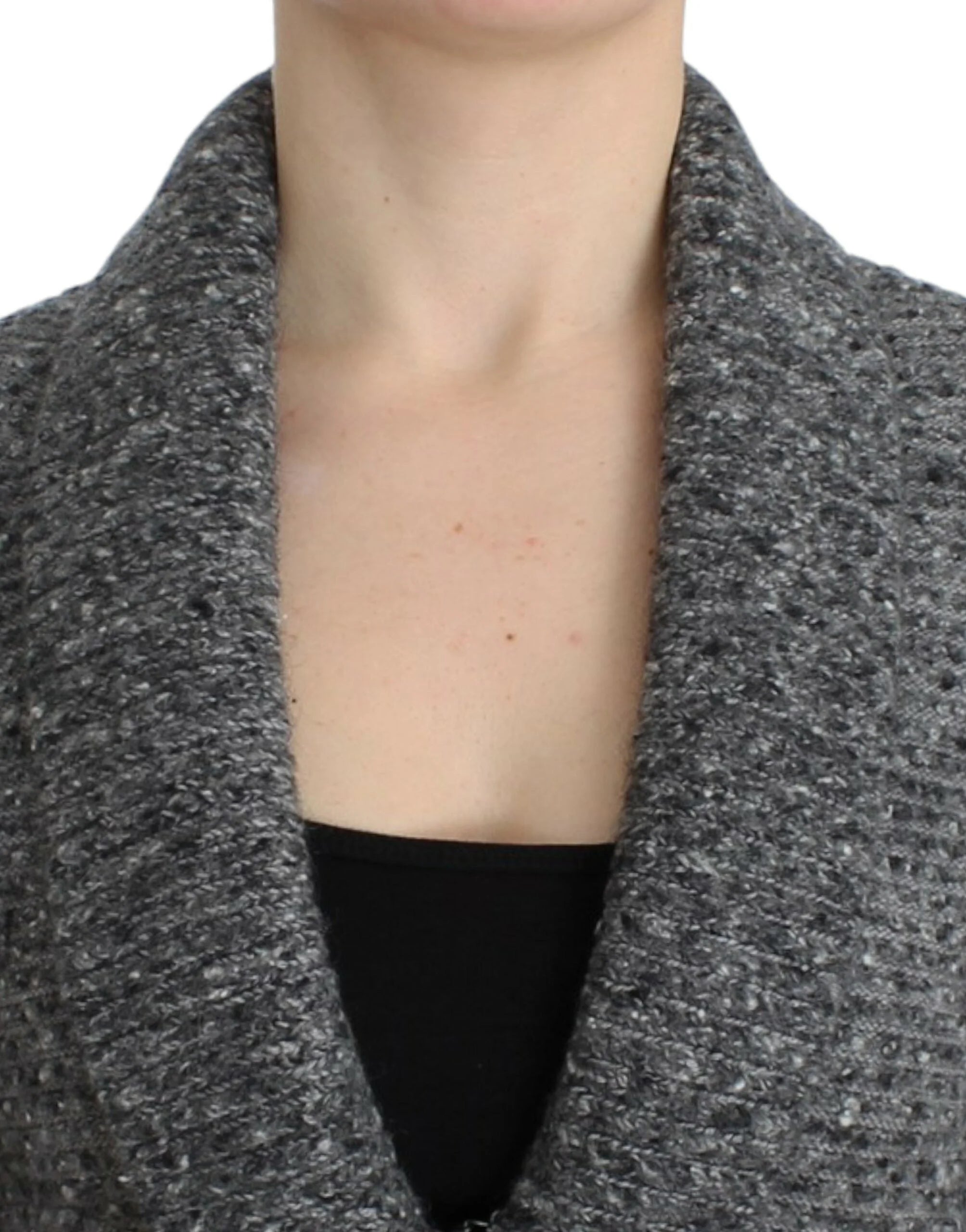 Cavalli Gray wool knitted cardigan - IT44|L - Cardigans