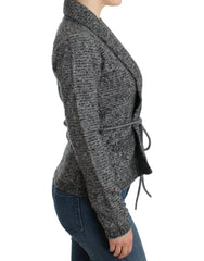 Cavalli Gray wool knitted cardigan - IT44|L - Cardigans