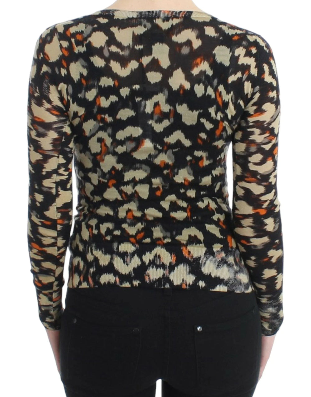 Cavalli Multicolor v-neck wool jumper - IT40|S - Sweaters
