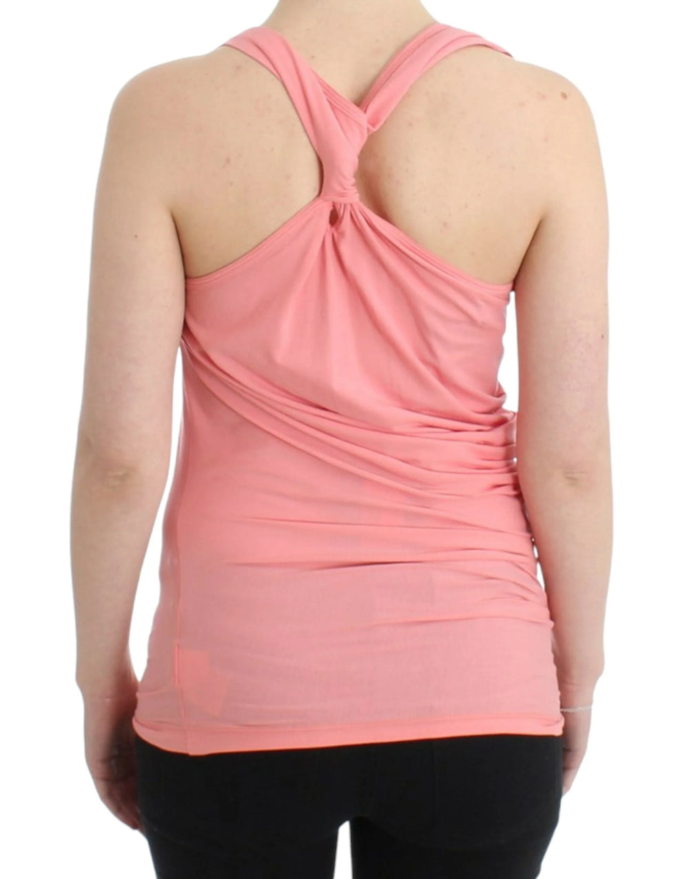 Cavalli Pink cotton tank top - Tank Tops