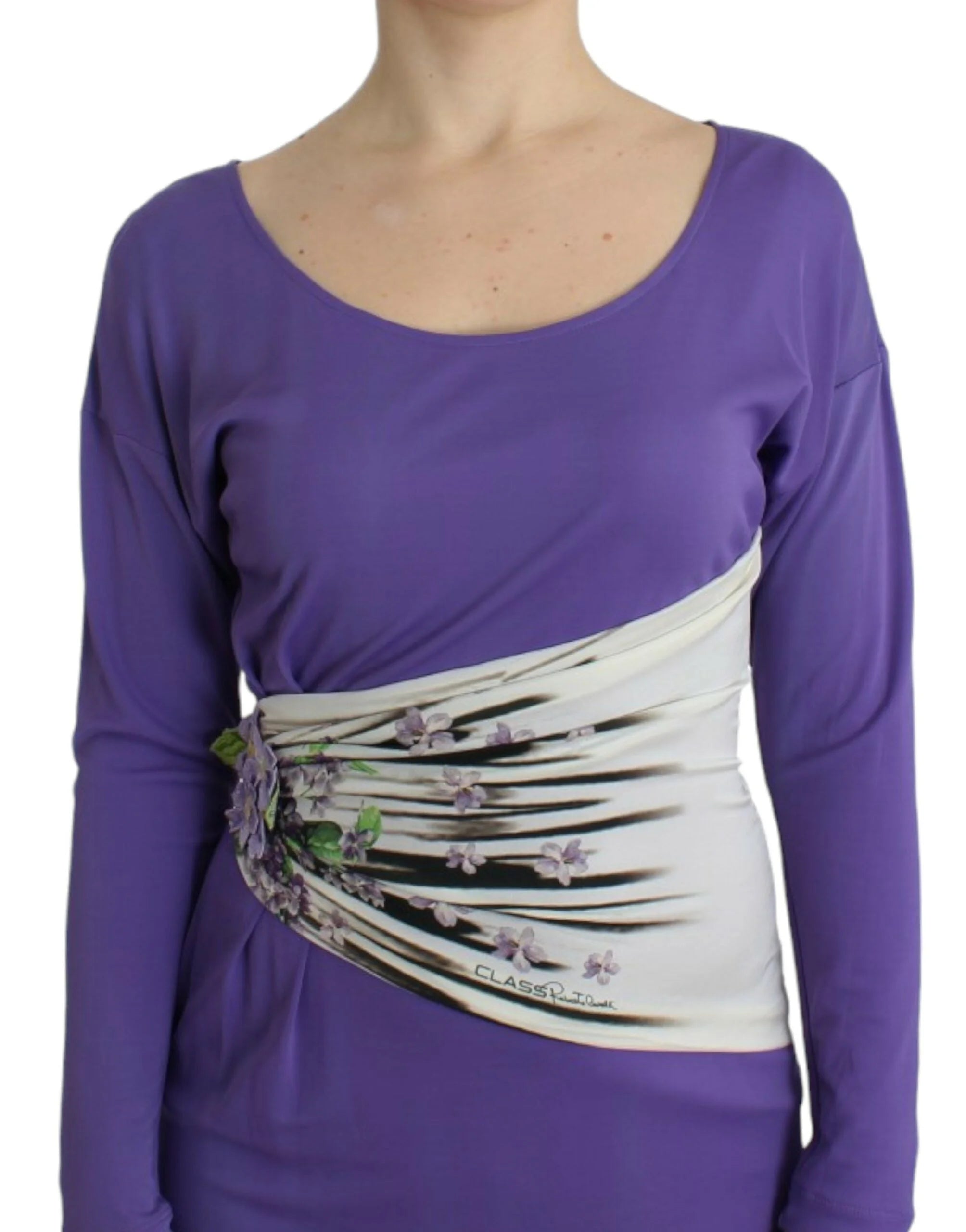 Cavalli Purple longsleeved dress - Dresses