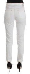 Cavalli White Cotton Blend Slim Fit Jeans - W26 - Jeans