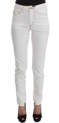 Cavalli White Cotton Blend Slim Fit Jeans - W26 - Jeans