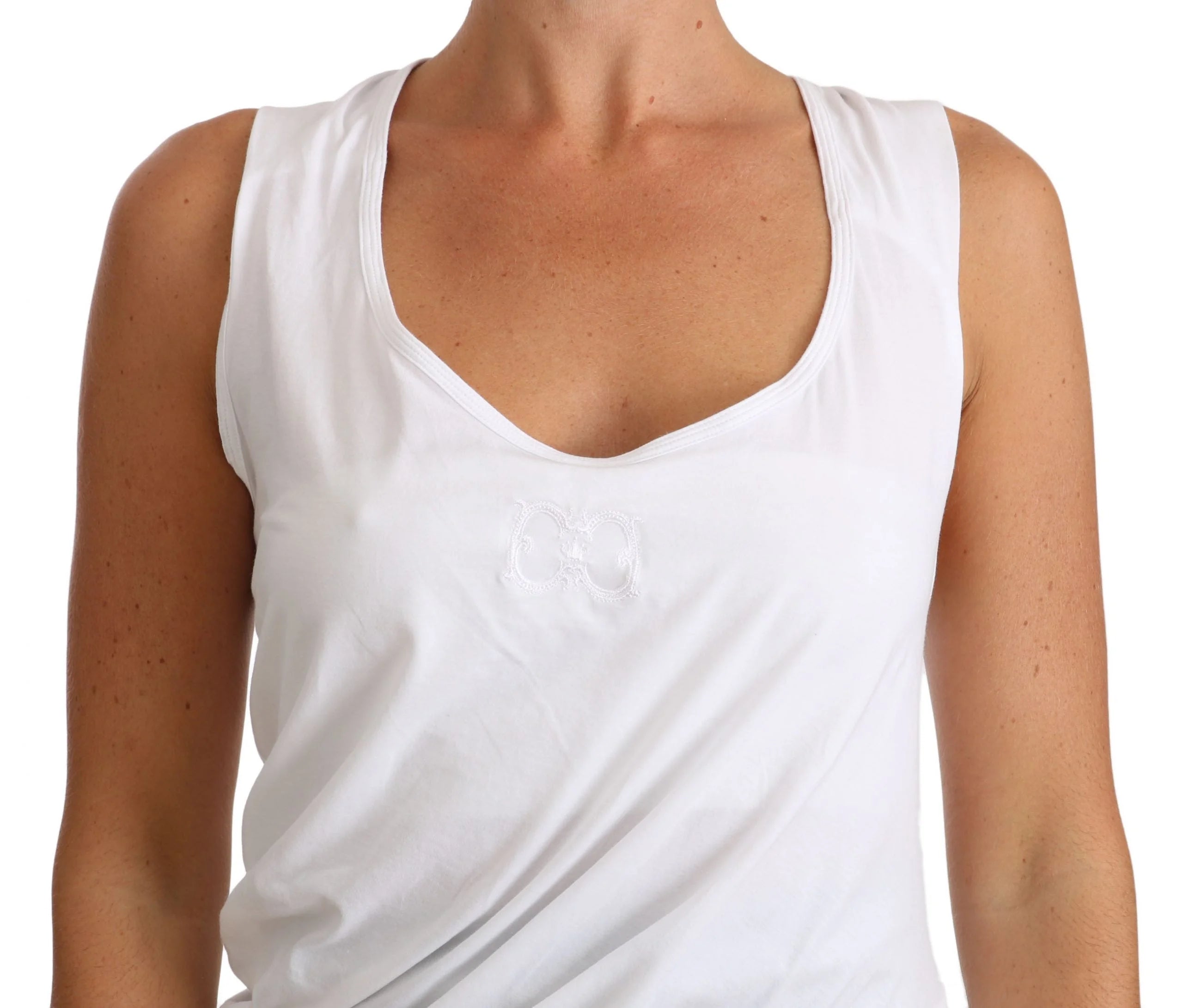 Cavalli White Top Tank CAVALLI T-Shirt Jersey - Tank Tops