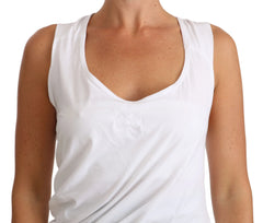 Cavalli White Top Tank CAVALLI T-Shirt Jersey - Tank Tops