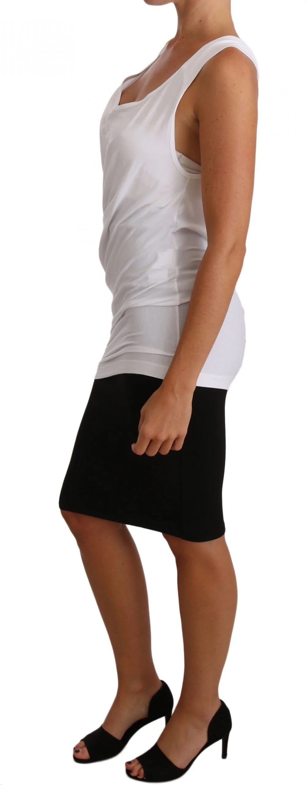 Cavalli White Top Tank CAVALLI T-Shirt Jersey - Tank Tops