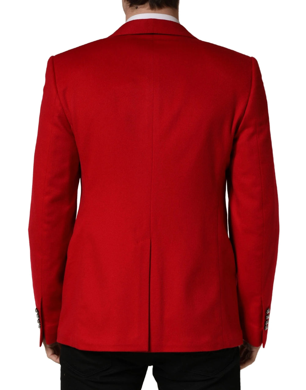 Dolce & Gabbana Red Cashmere Single Breasted Jacket Blazer - IT52 | XL
