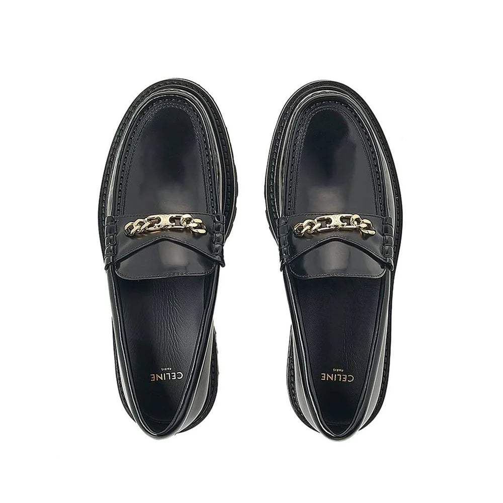 Celine Black Calfskin Slip-On Loafers - EU41/US8