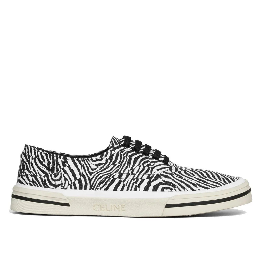 Celine Black Canvas Low Top Sneakers - EU41/US8