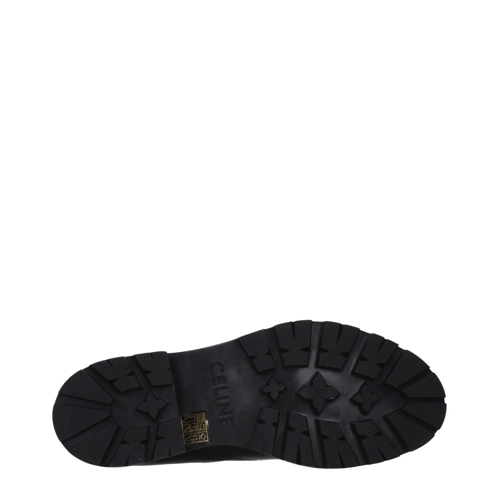 Celine Black Leather Ankle Boots