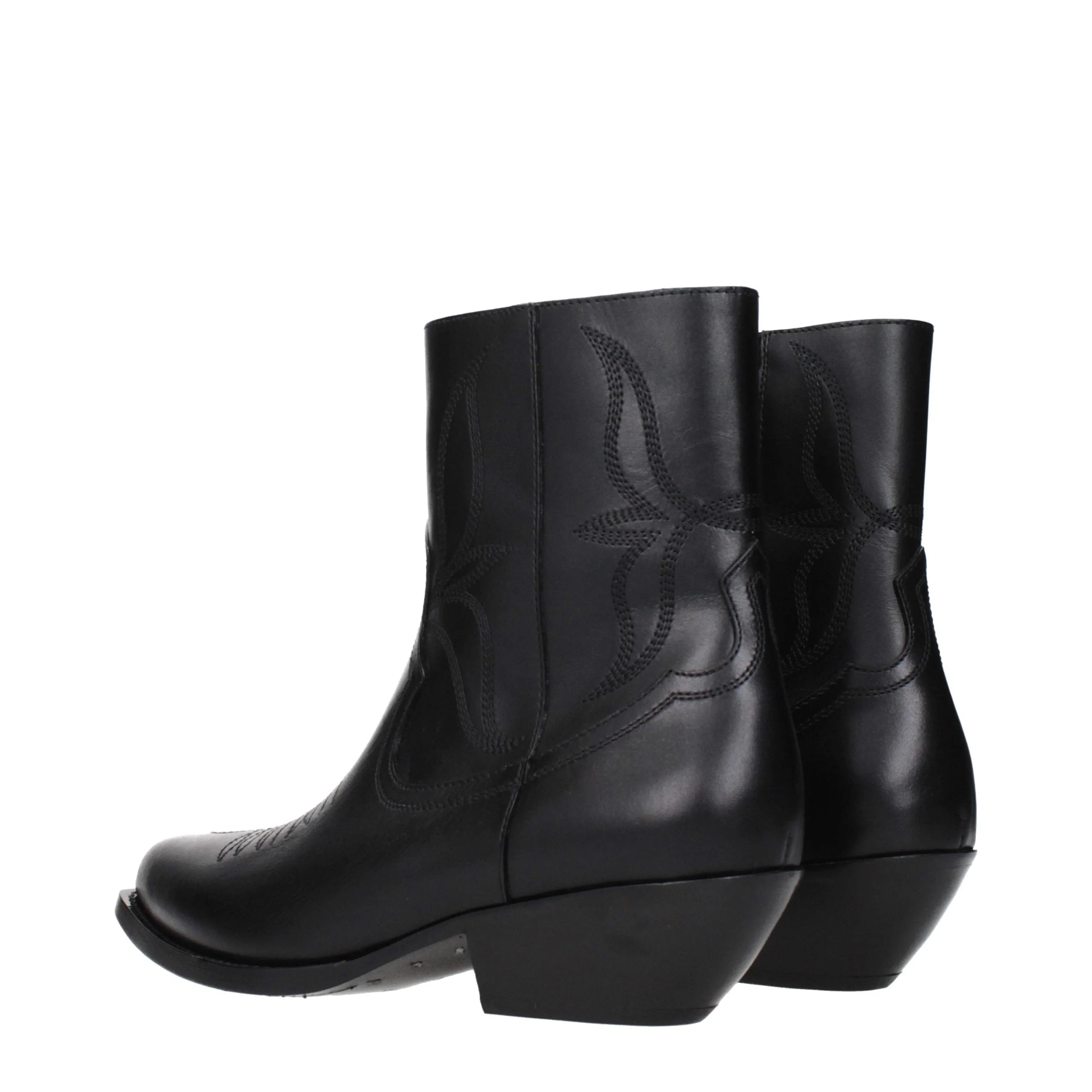 Celine Black Leather Ankle Boots - EU36/US6