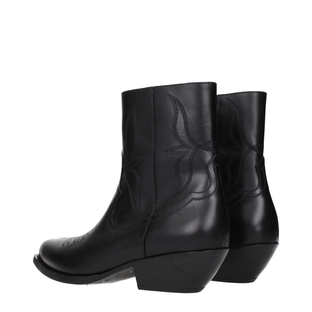 Celine Black Leather Ankle Boots - EU36/US6