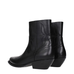 Celine Black Leather Ankle Boots - EU36/US6