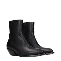 Celine Black Leather Ankle Boots - EU36/US6