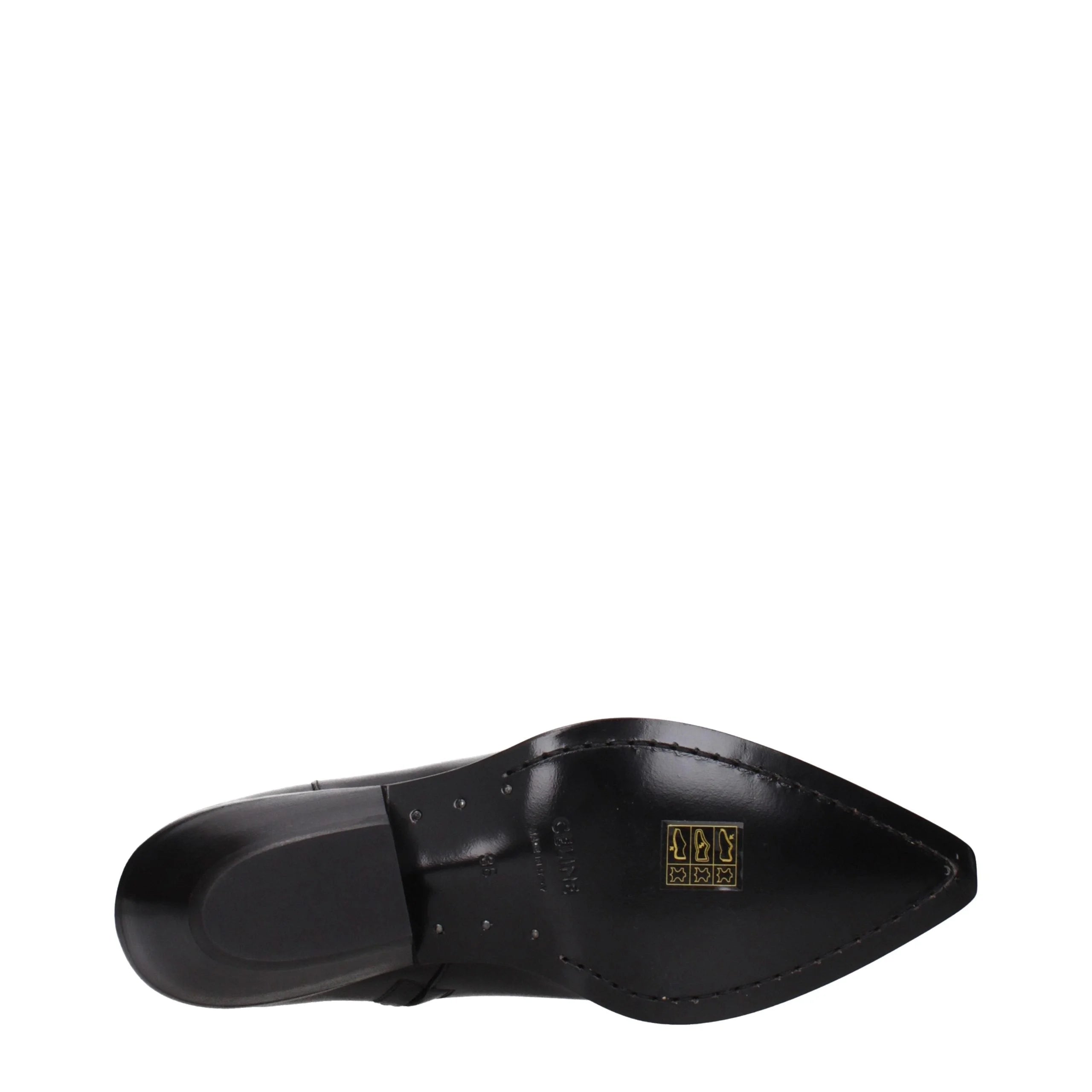 Celine Black Leather Ankle Boots - EU36/US6