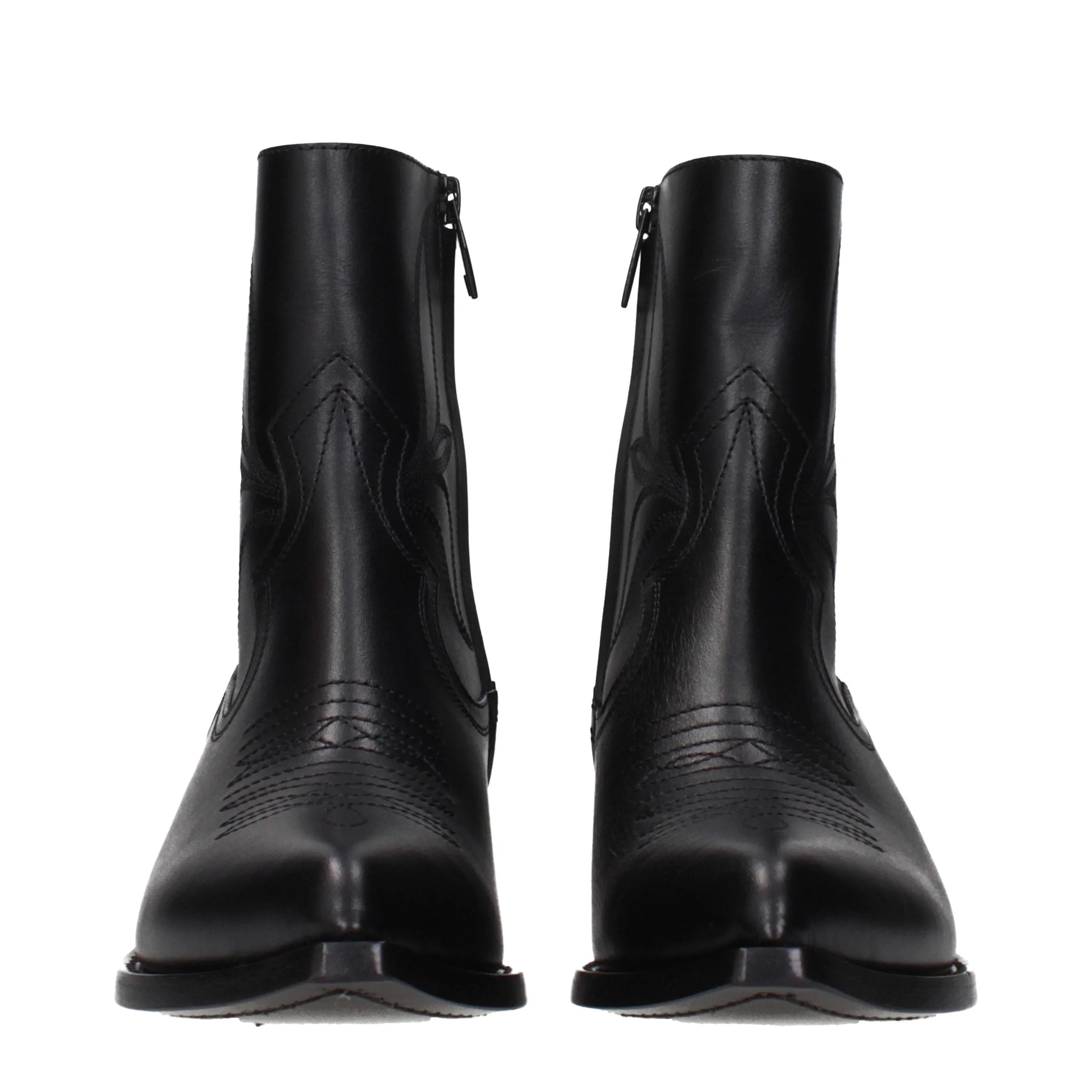 Celine Black Leather Ankle Boots - EU36/US6