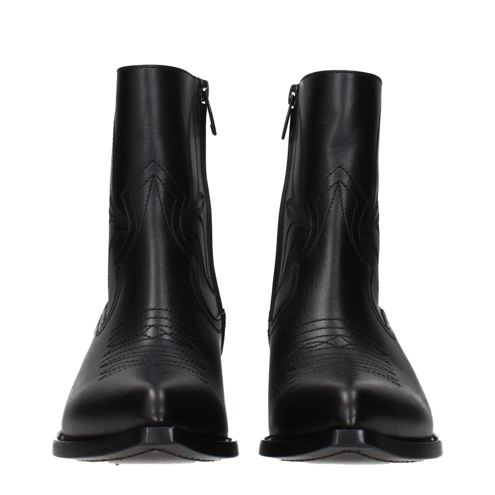 Celine Black Leather Ankle Boots - EU36/US6