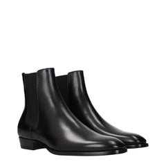 Celine Black Leather Ankle Boots - EU40.5/US7.5
