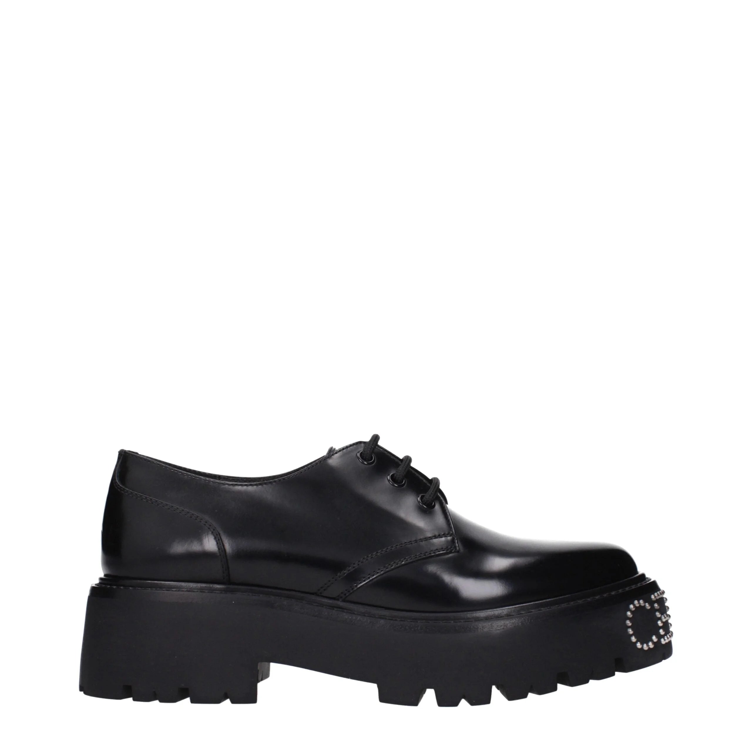 Celine Black Leather Oxfords And Derbies - EU41.5/US8.5