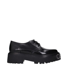 Celine Black Leather Oxfords And Derbies - EU41.5/US8.5