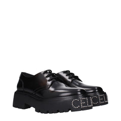 Celine Black Leather Oxfords And Derbies - EU41.5/US8.5