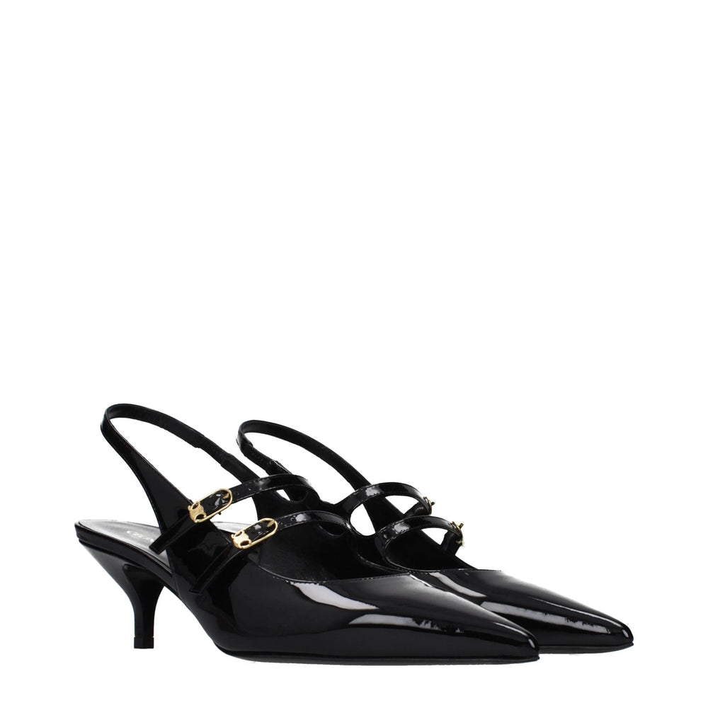 Celine Black Leather Sandals - EU38/US8