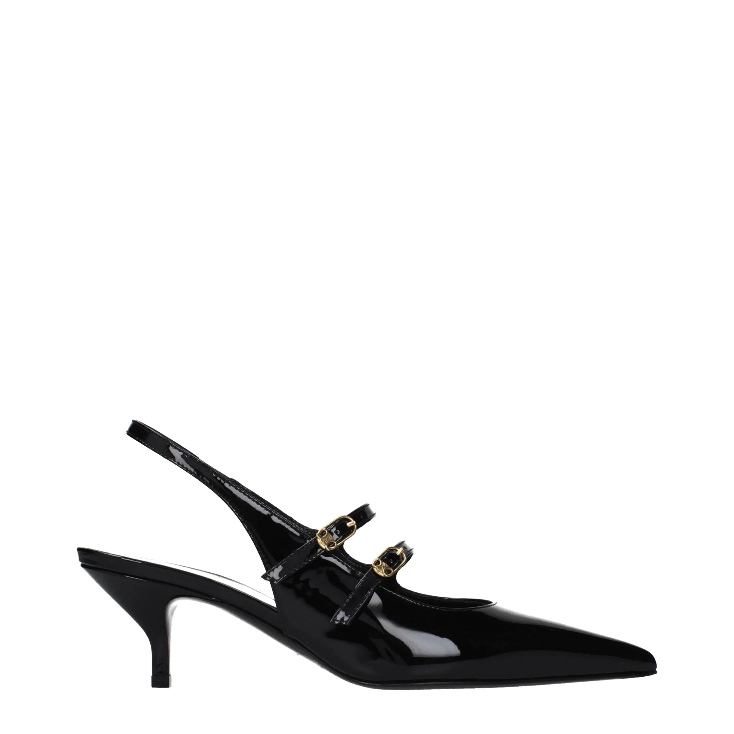Celine Black Leather Sandals - EU38/US8