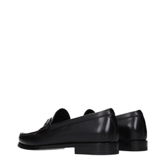 Celine Black Leather Slip-On Loafers - EU41.5/US8.5