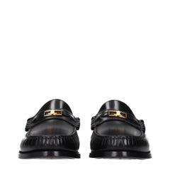 Celine Black Leather Slip-On Loafers - EU41.5/US8.5