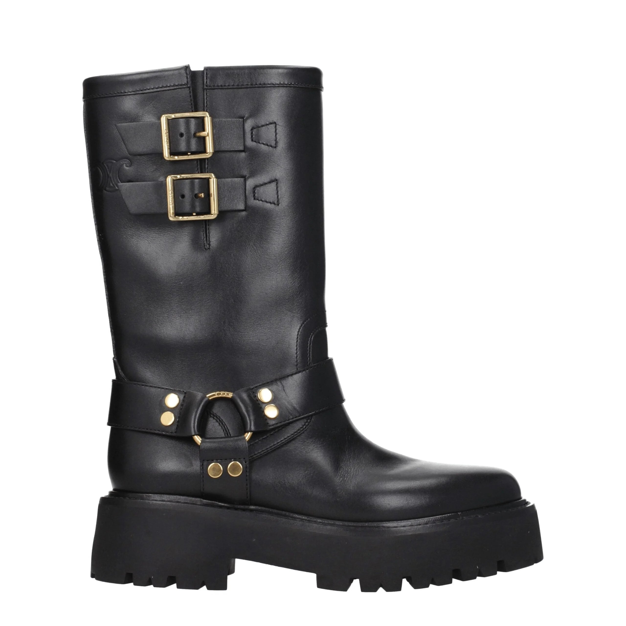 Celine Gold Leather Ankle Boots - EU41/US11