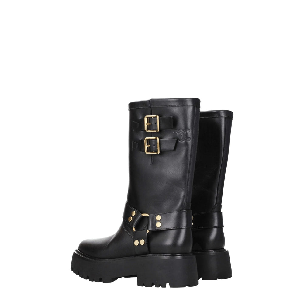 Celine Gold Leather Ankle Boots - EU41/US11