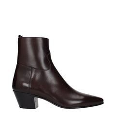 Celine Red Leather Ankle Boots - EU40/US7