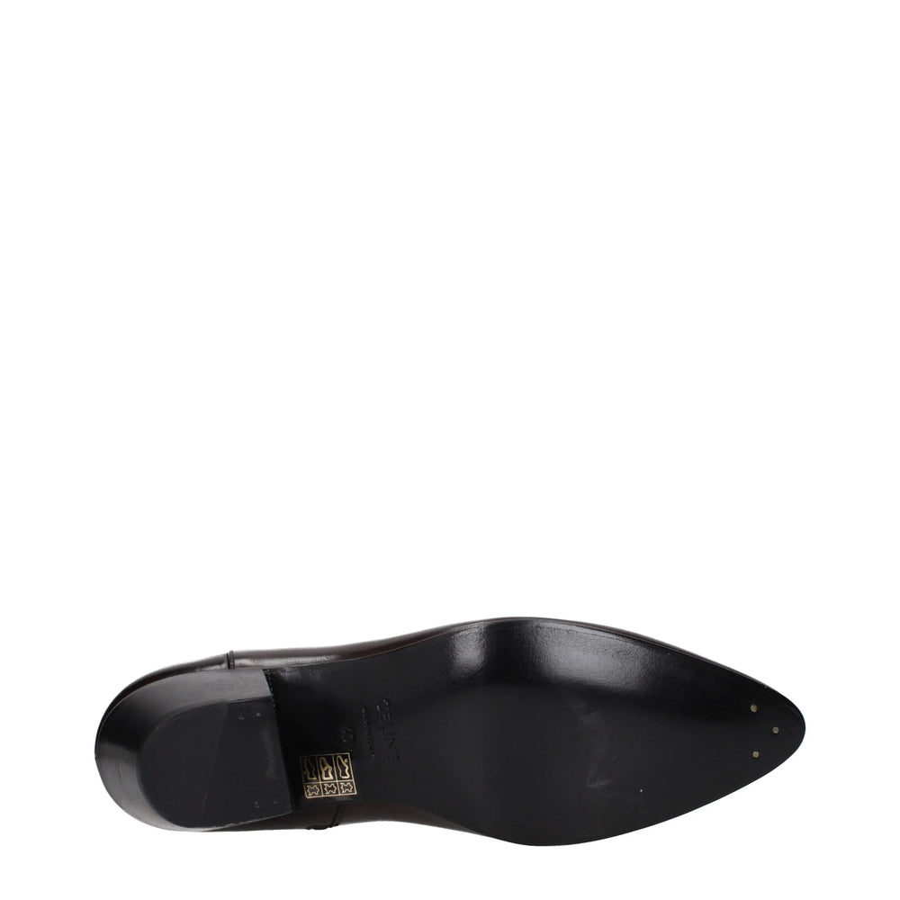 Celine Red Leather Ankle Boots - EU40/US7