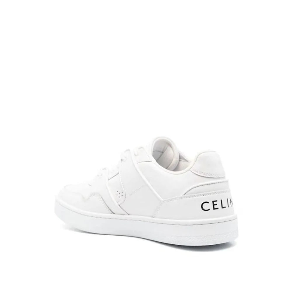 Celine White Calfskin Low Top Sneakers - EU45/US12