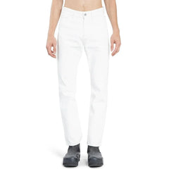Celine White Cotton Straight-Leg Jeans - W31
