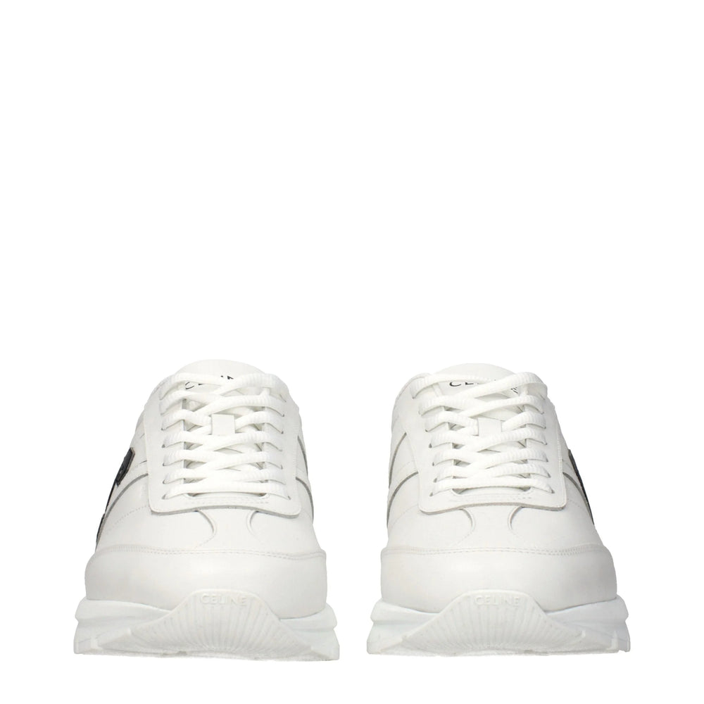 Celine White Leather Athletic Sneakers