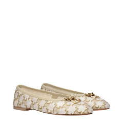 Celine White Leather Ballet Flats