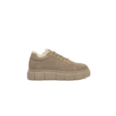 Cerruti 1881 Beige Calfskin Women Platform Sneaker - EU36/US6 - Sneakers