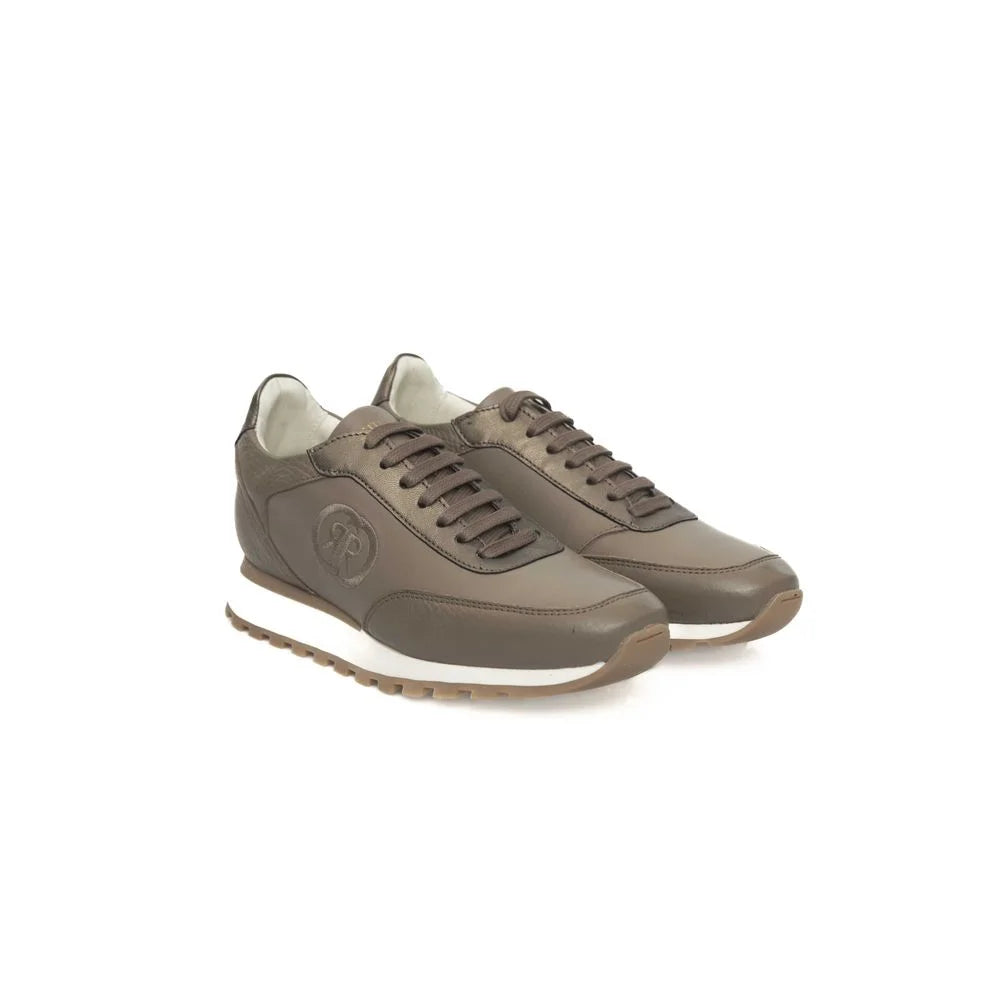 Cerruti 1881 Beige Cowhide Women Sneaker - EU37/US7 - Sneakers